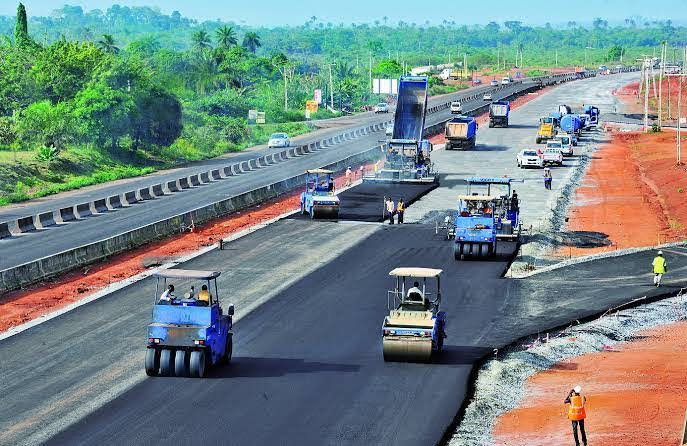 Modern highway and bridge project in Nigeria